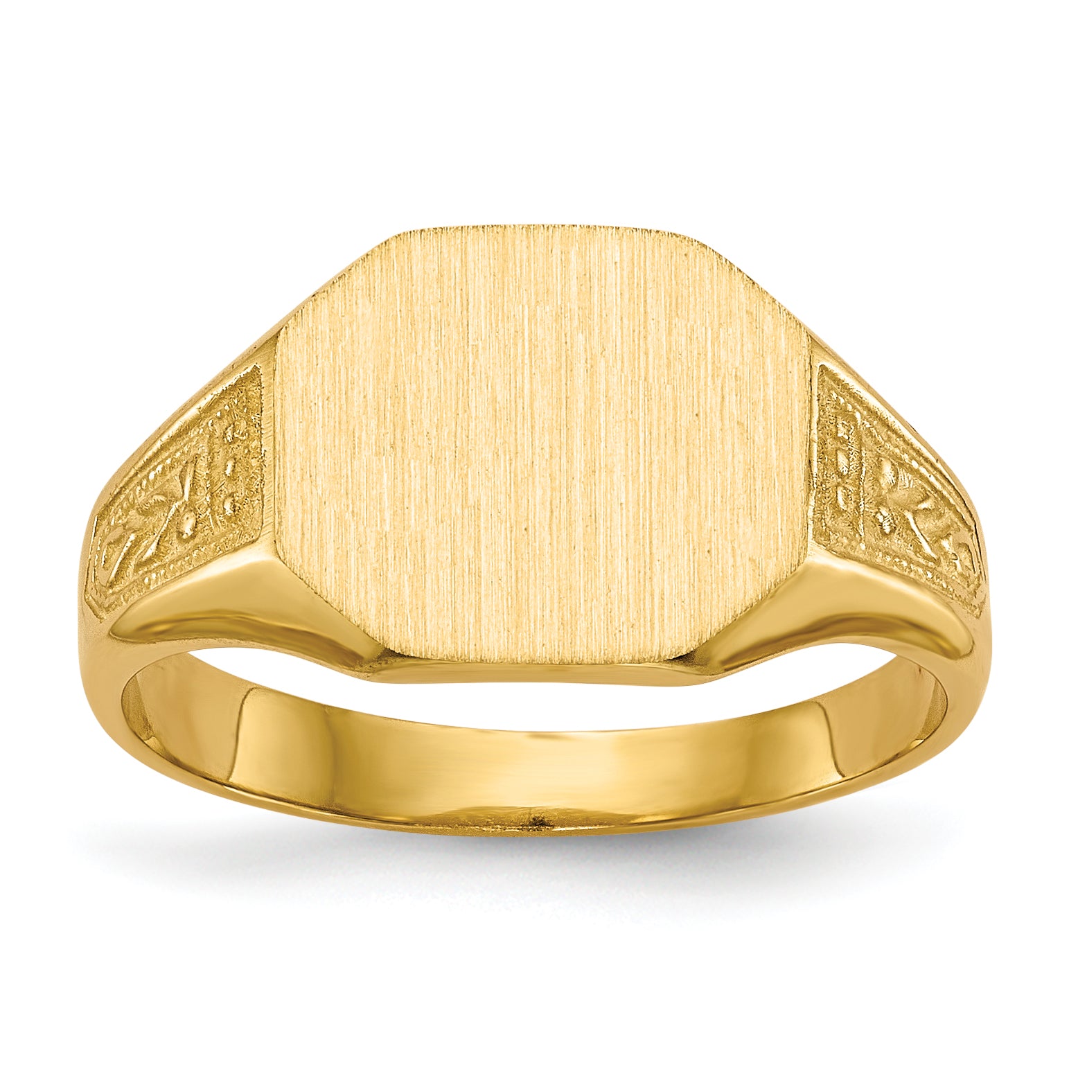 14k 9.0x11.0mm Closed Back Signet Ring Main image