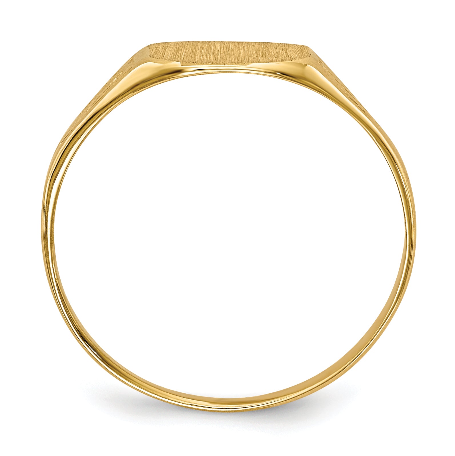 14k 7.0x8.5mm Open Back Signet Ring Secondary image