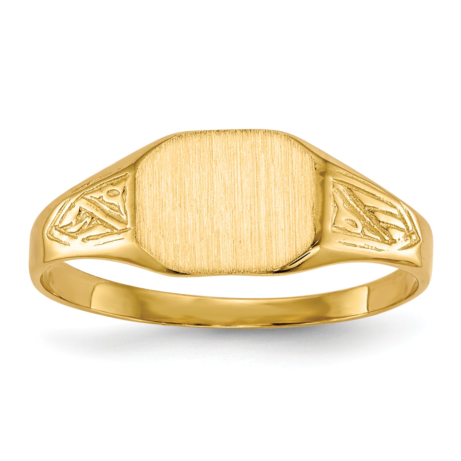 14k 7.0x8.5mm Open Back Signet Ring Main image