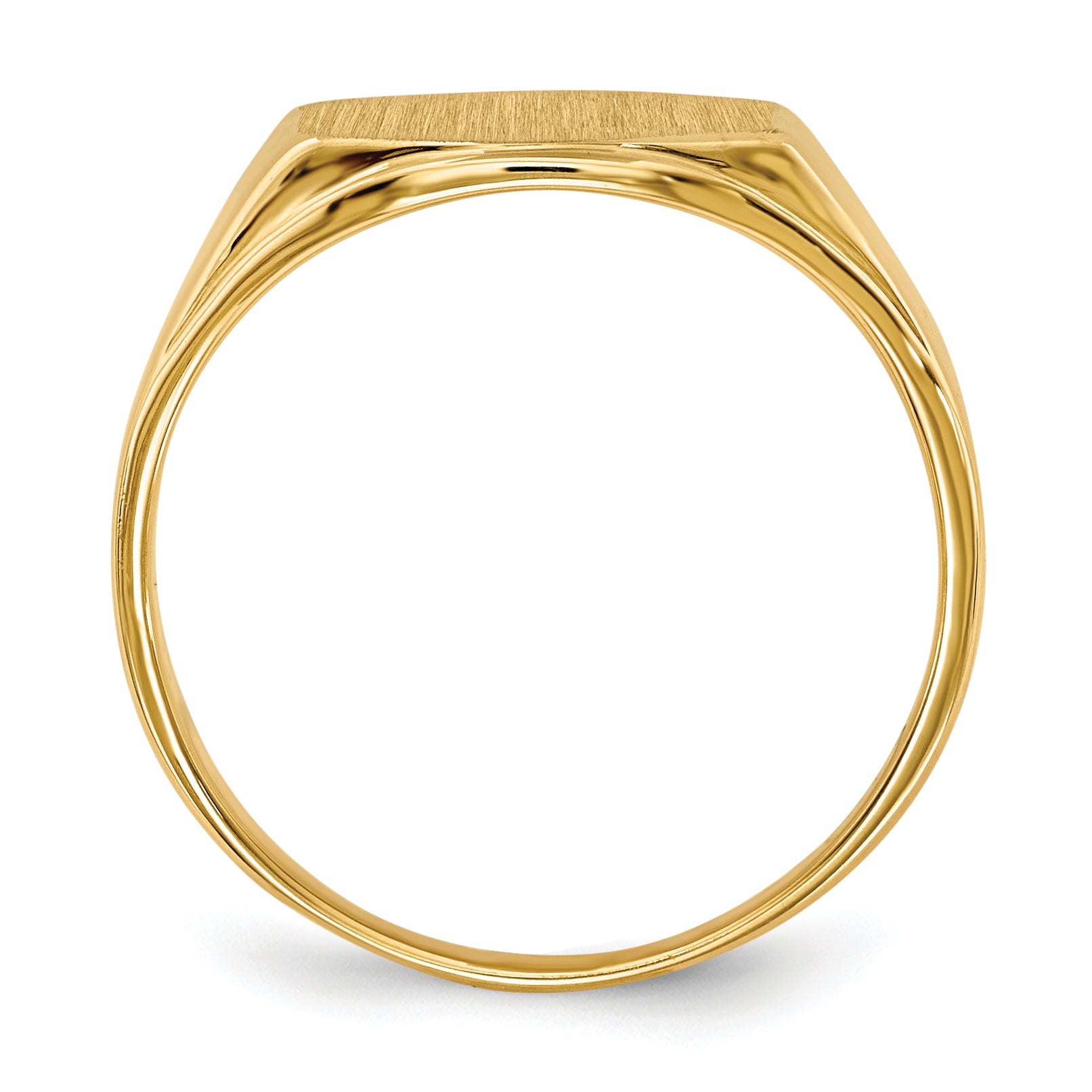 14k 8.5x11.5mm Open Back Signet Ring Secondary image