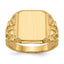 14k 14.0 x 13.0mm Open Back Men's Signet Ring