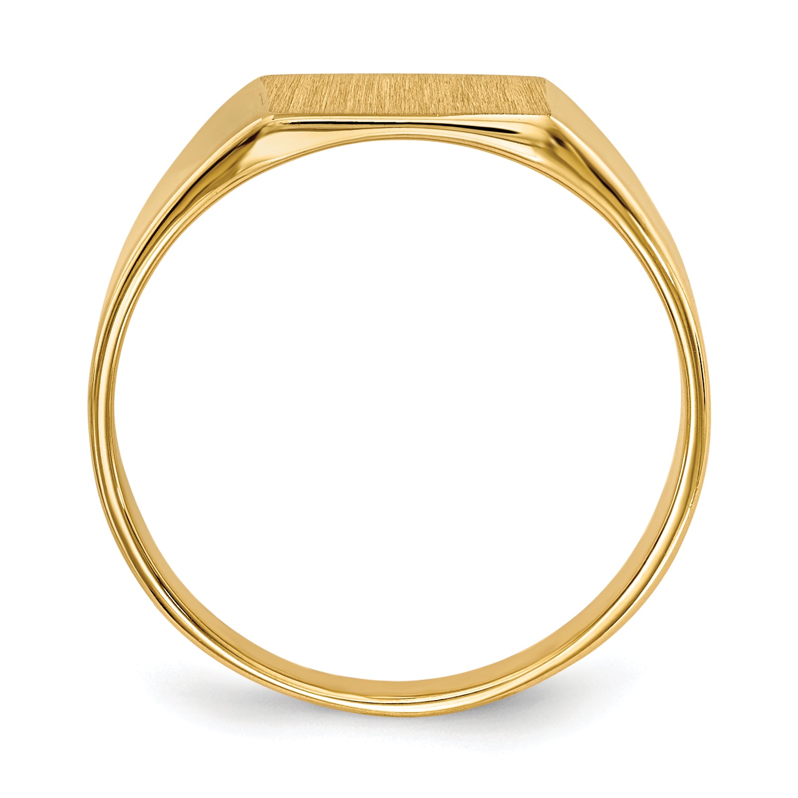 14k 8.5x7.0mm Closed Back Signet Ring Secondary image