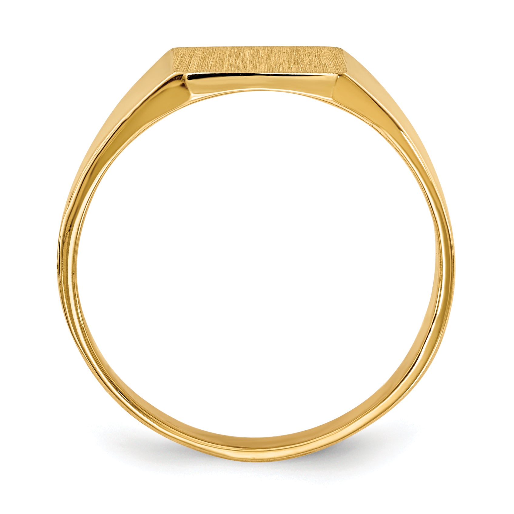 14k 9.0x8.5mm Closed Back Signet Ring Secondary image
