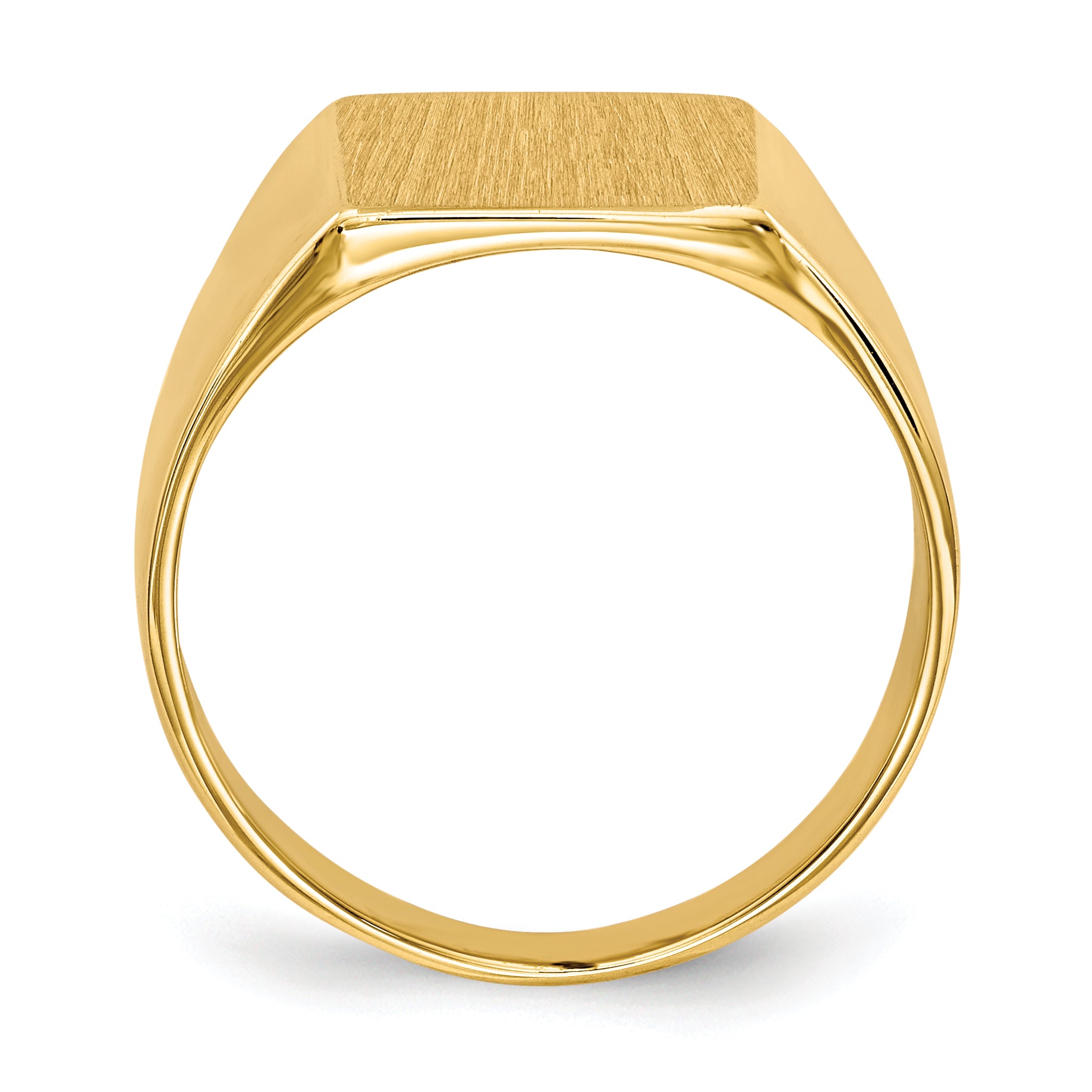 14k 11.5x11.0mm Closed Back Signet Ring Secondary image