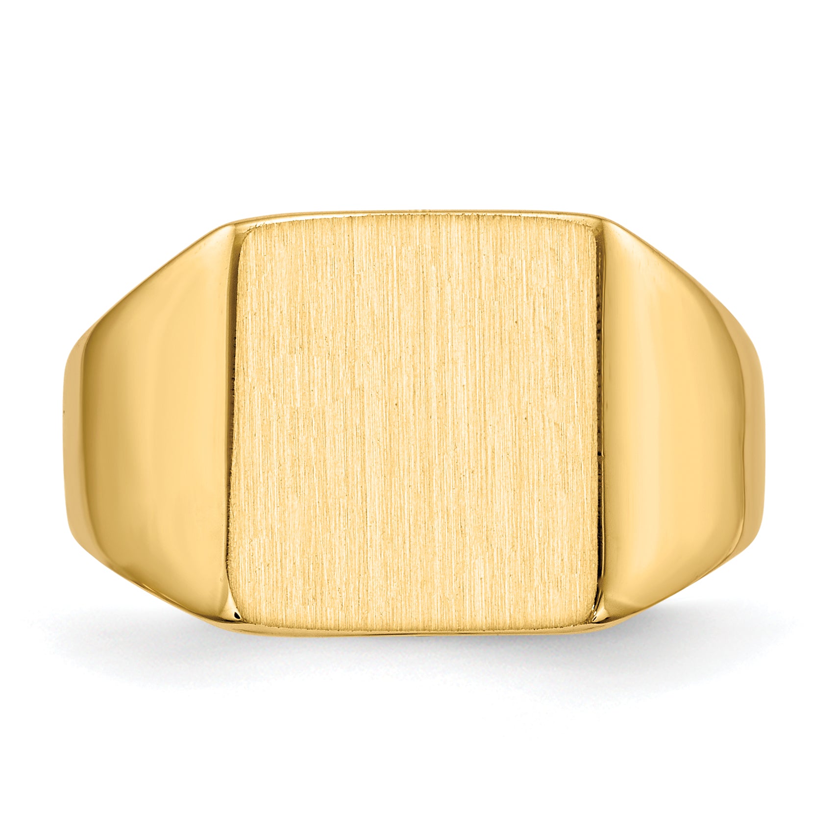 14k 11.5x11.0mm Closed Back Signet Ring