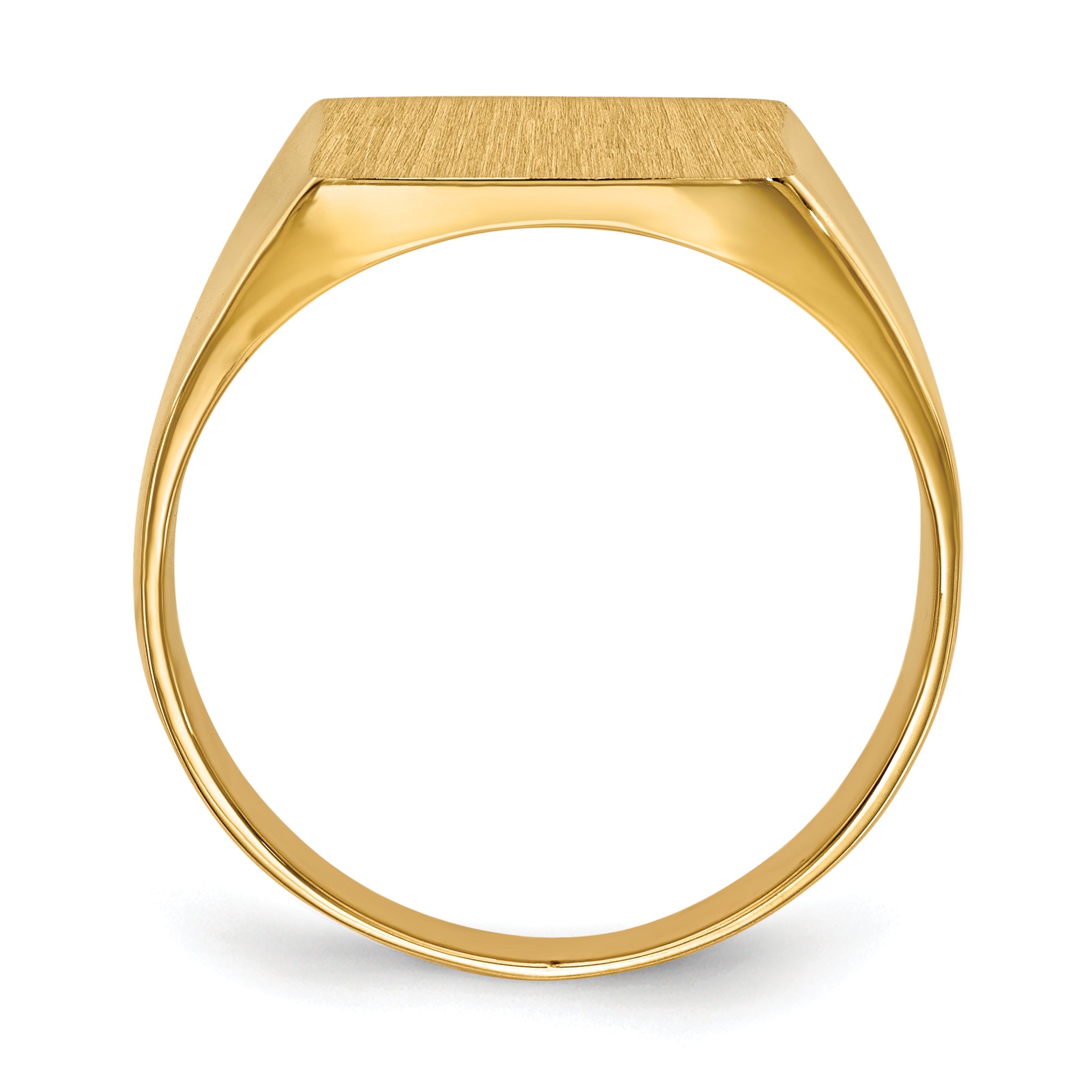 14k 13.0x12.0mm Closed Back Mens Signet Ring Secondary image