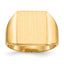 14k 15.0x13.5mm Closed Back Mens Signet Ring