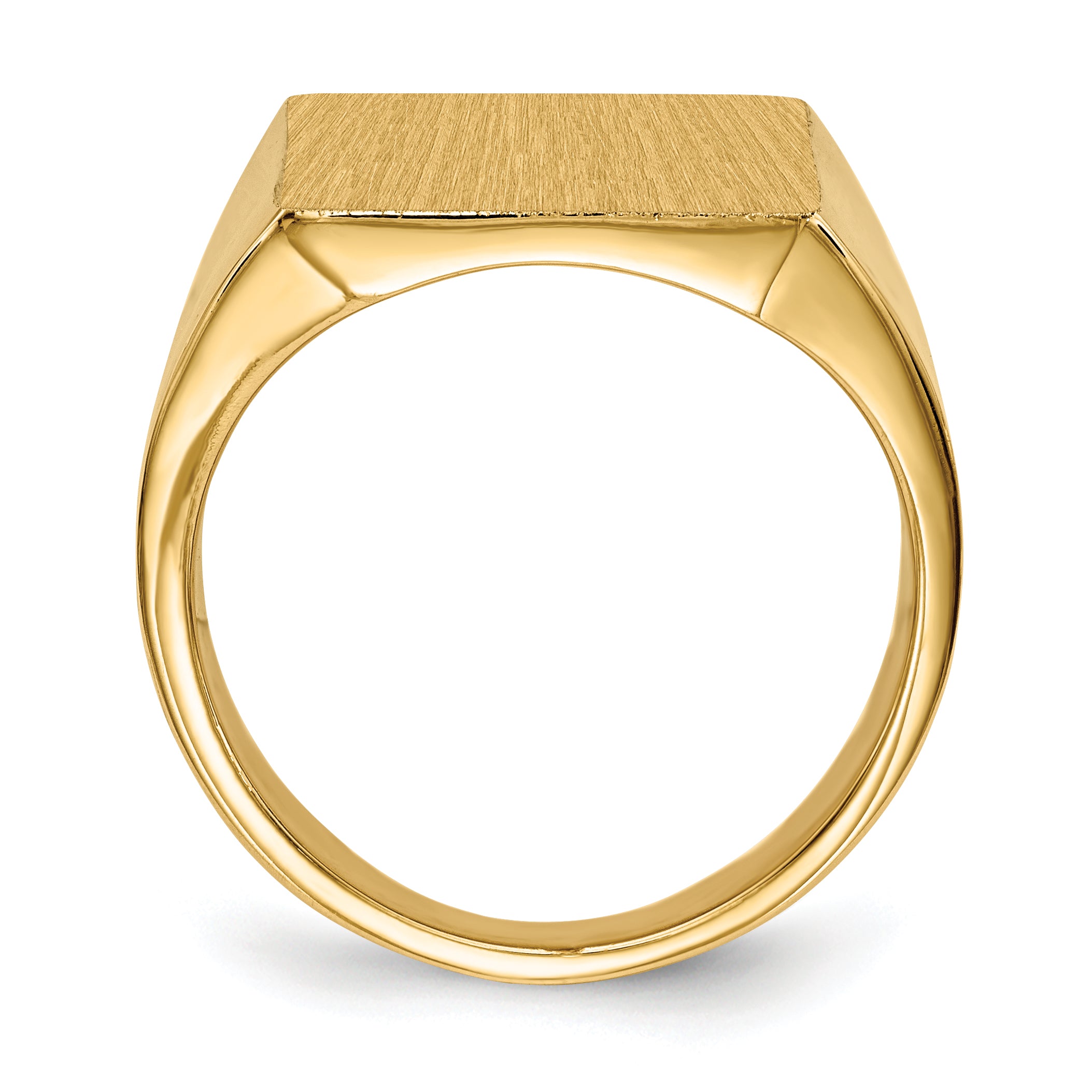 14k 15.0x17.0.0mm Closed Back Mens Signet Ring Secondary image