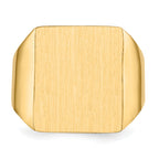 14k 15.0x17.0.0mm Closed Back Mens Signet Ring