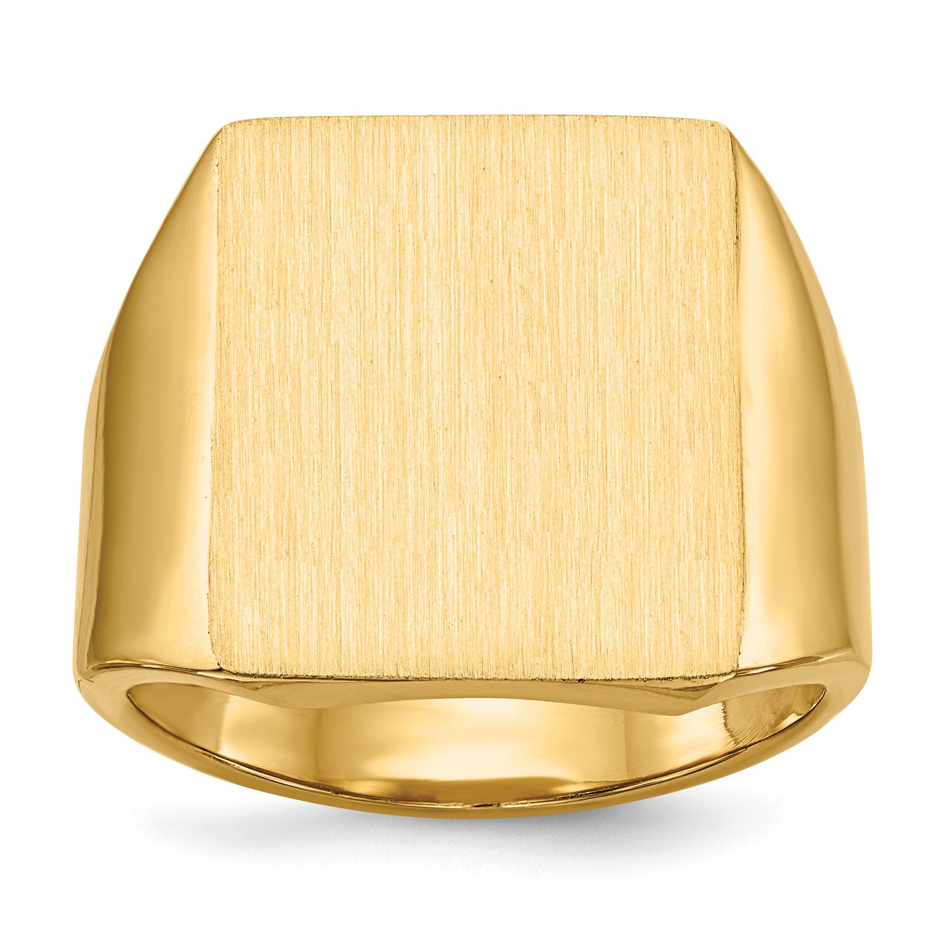 14k 15.0x17.0.0mm Closed Back Mens Signet Ring Main image