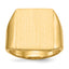 14k 15.0x17.0.0mm Closed Back Mens Signet Ring