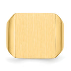 14k 17.5x16.5mm Closed Back Mens Signet Ring