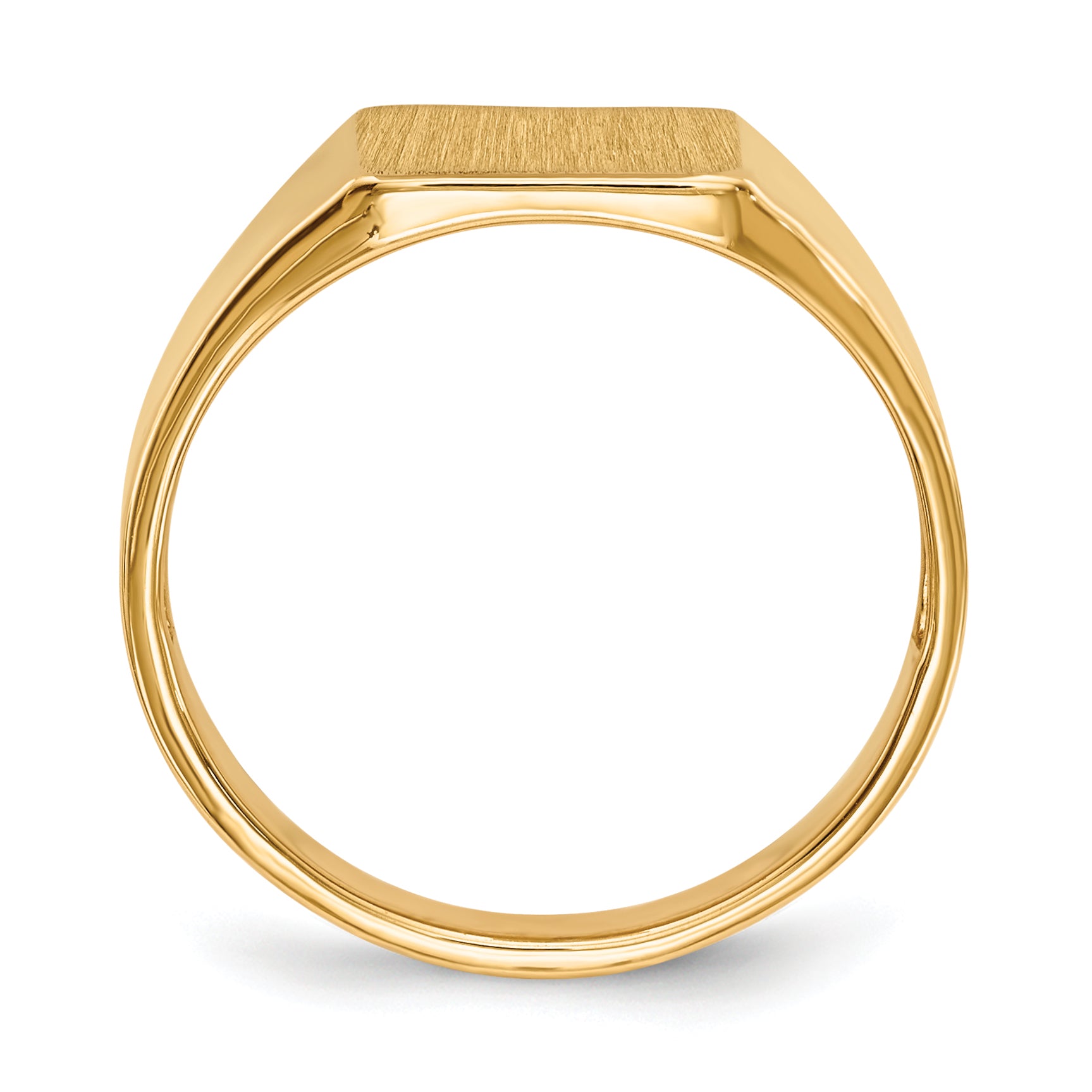 14k 9.0x8.5mm Open Back Signet Ring Secondary image