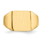 14k 11.5x11.0mm Open Back Signet Ring