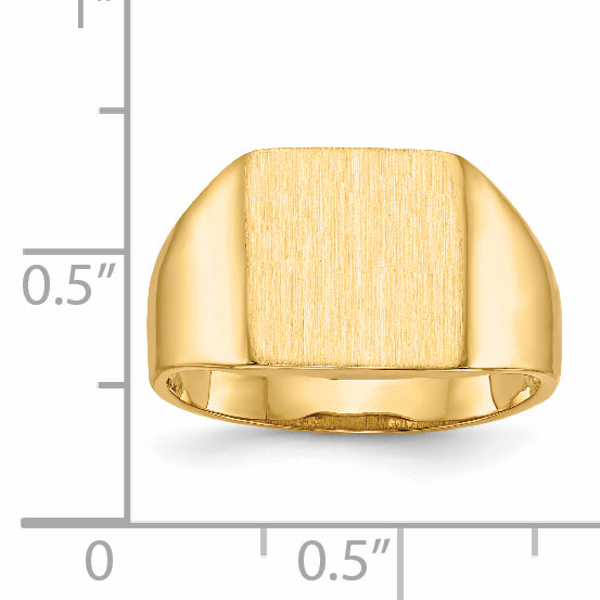 14k 11.5x11.0mm Open Back Signet Ring