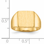 14k 11.5x11.0mm Open Back Signet Ring