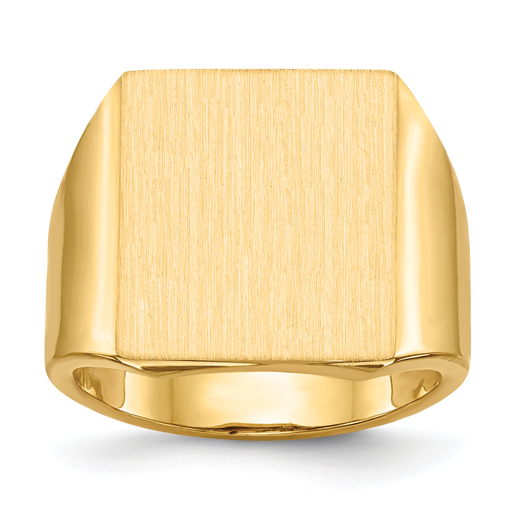 14k 17.5x15.5mm Open Back Mens Signet Ring Main image