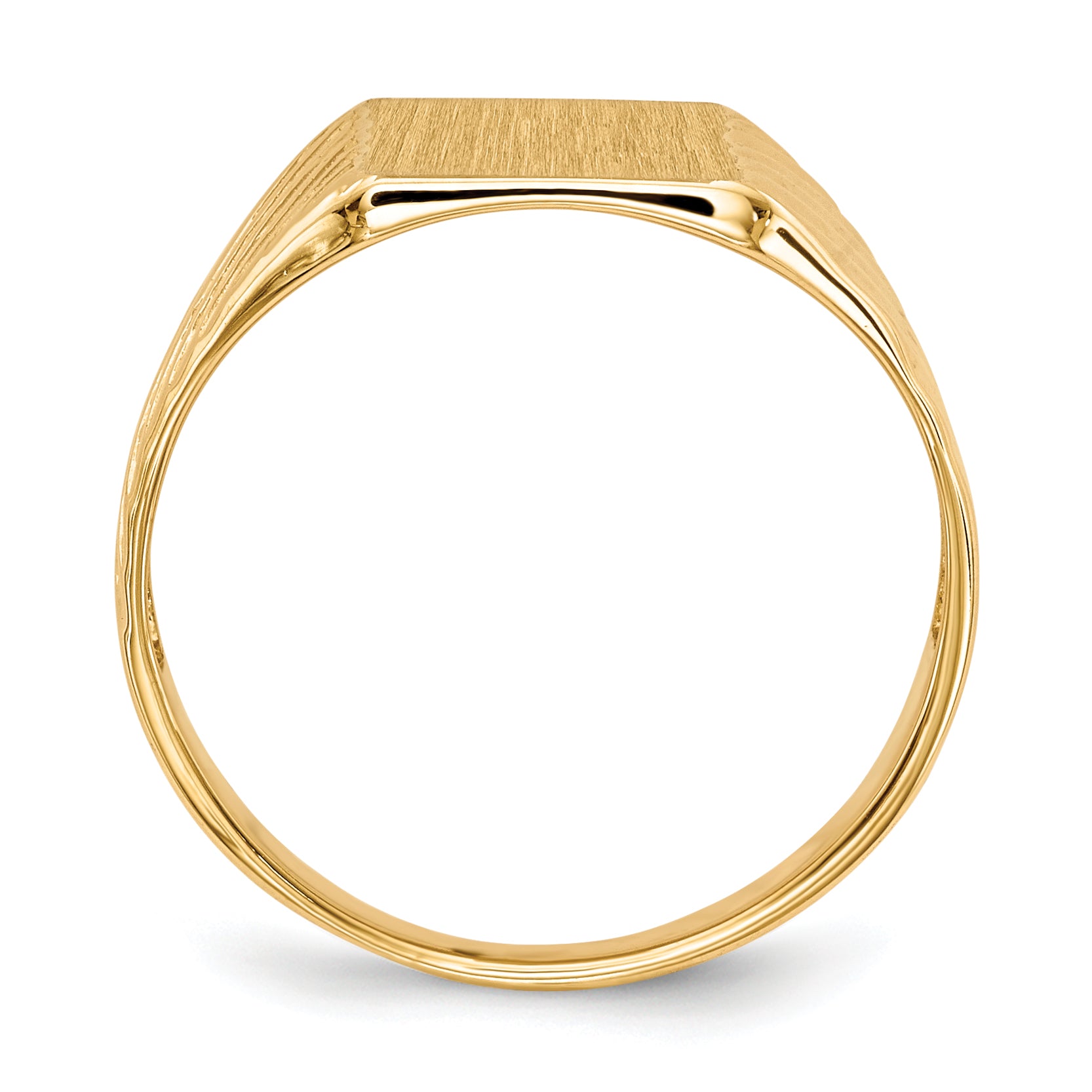 14k 9.5x8.0mm Open Back Signet Ring Secondary image
