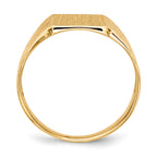 14k 9.5x8.0mm Open Back Signet Ring