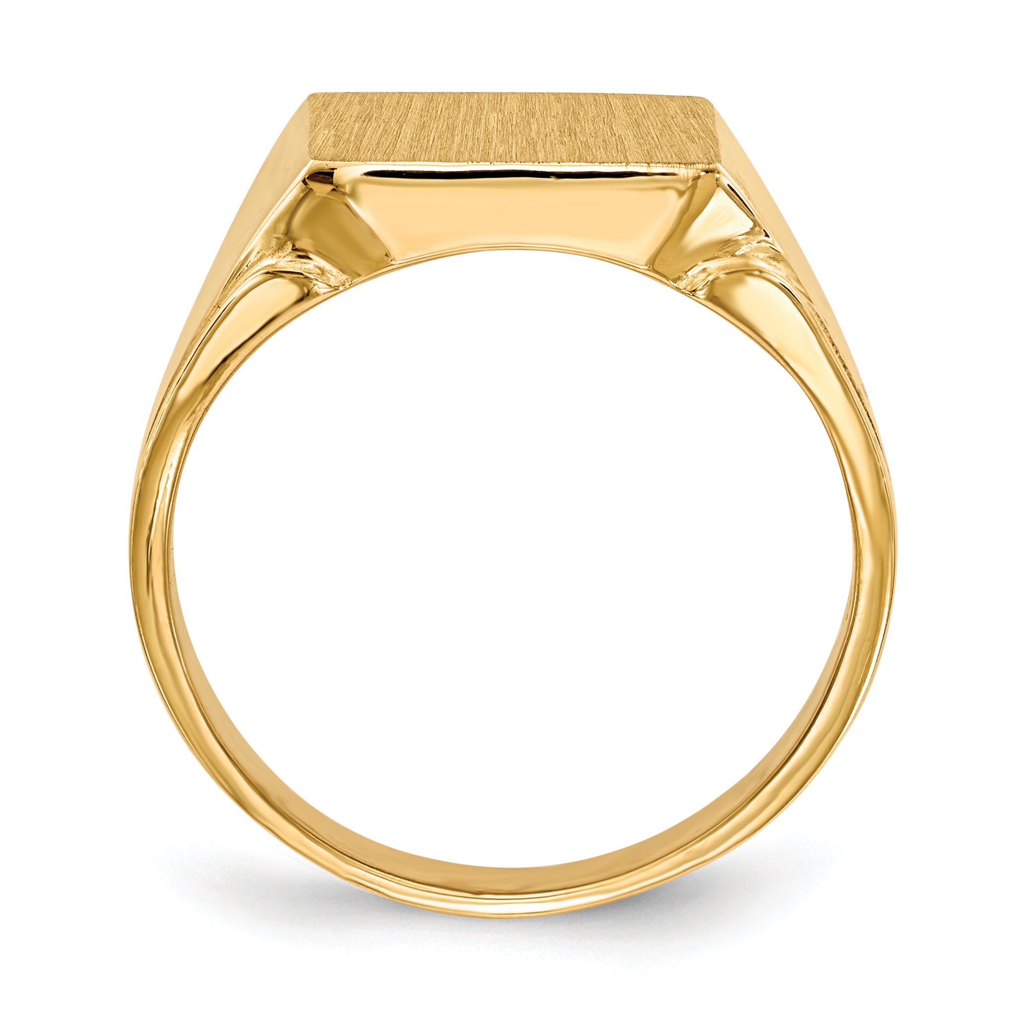 14k 12.0x12.0mm Open Back Men's Signet Ring