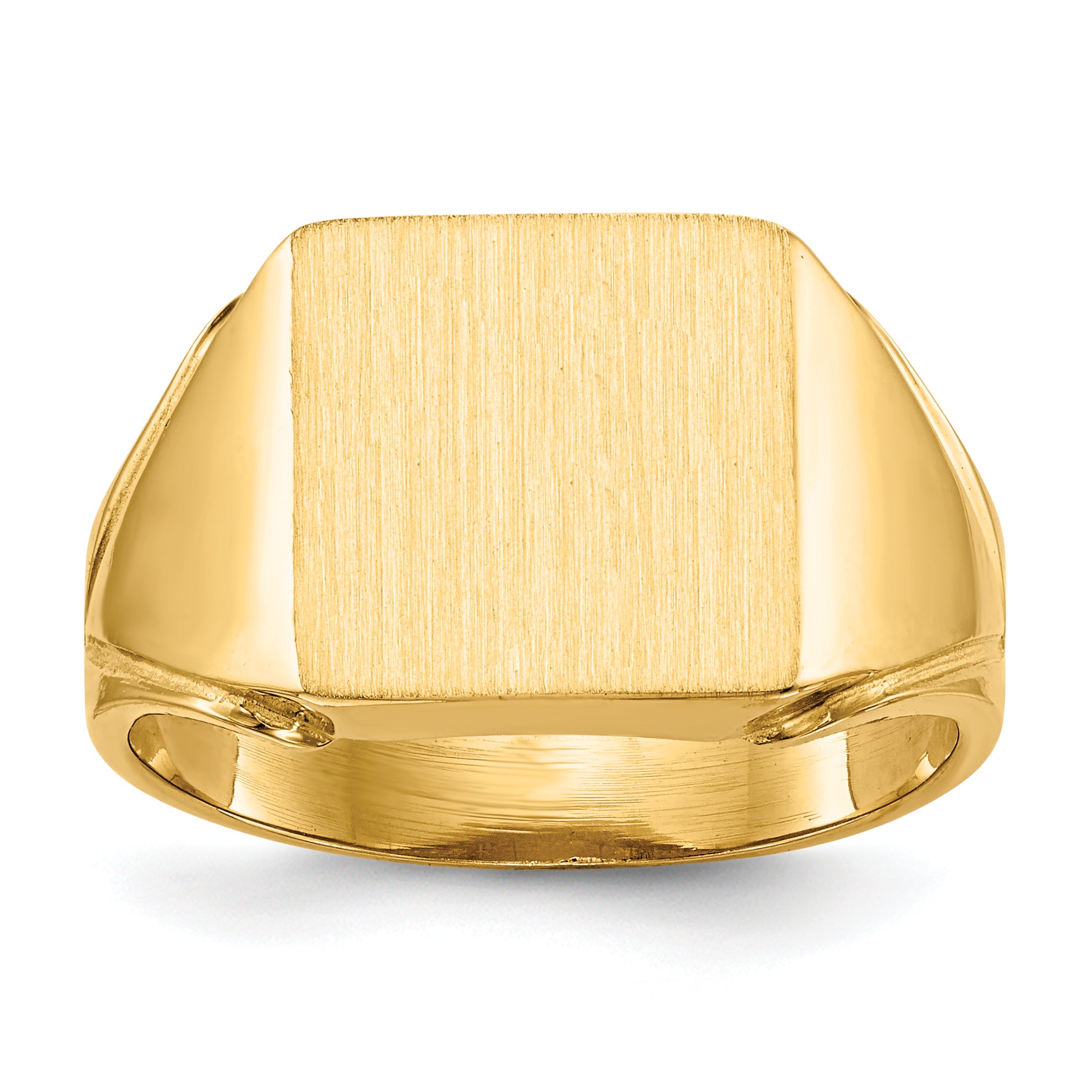 14k 12.0x12.0mm Open Back Men's Signet Ring Main image
