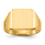 14k 12.0x12.0mm Open Back Men's Signet Ring