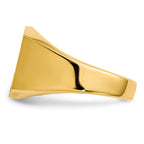 14k 13.5x14.5mm Closed Back Men's Signet Ring