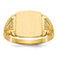14k 12.0x11.0mm Open Back AA Diamond Men's Signet Ring