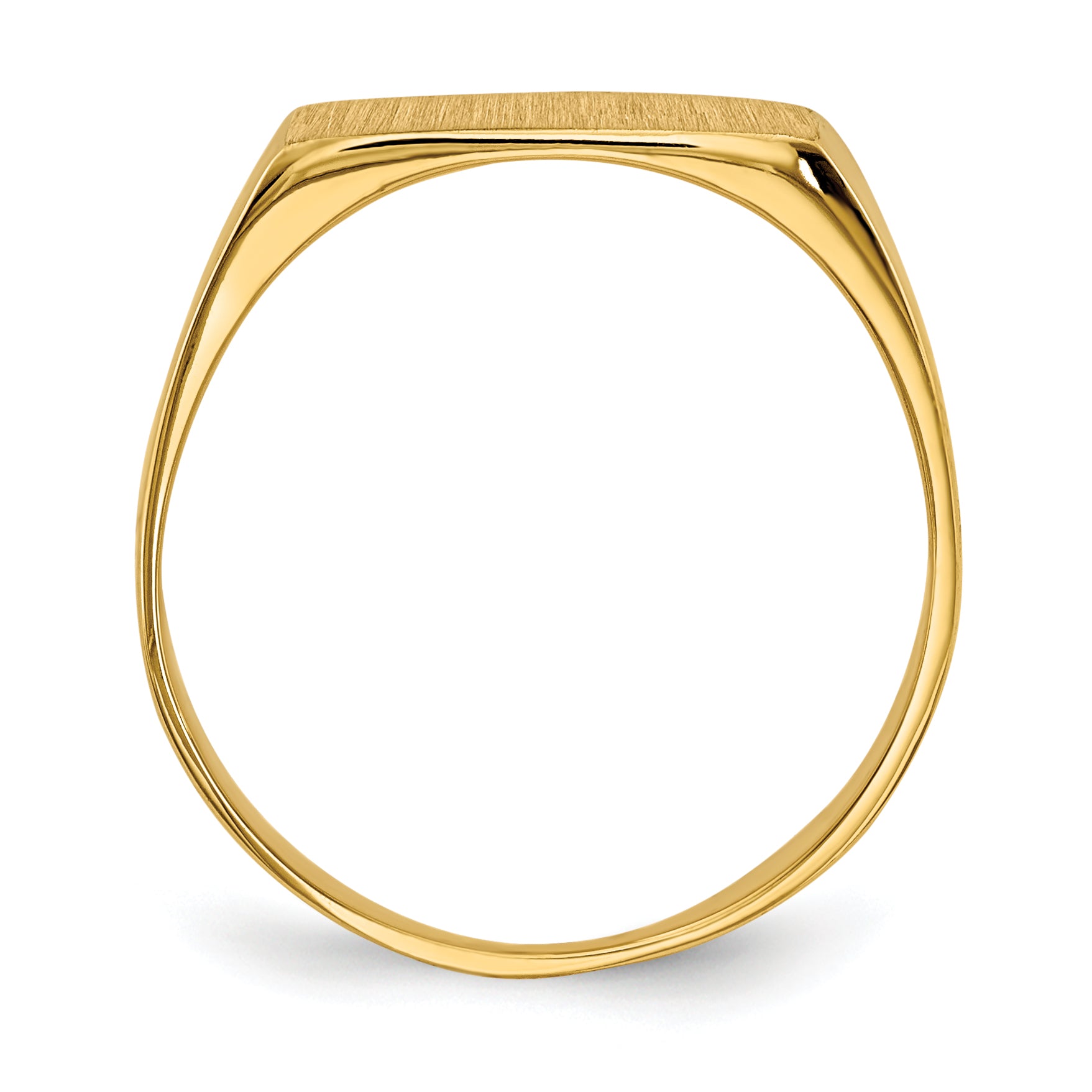 14k 6.5x12.5mm Closed Back Signet Ring Secondary image