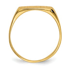 14k 6.5x12.5mm Closed Back Signet Ring