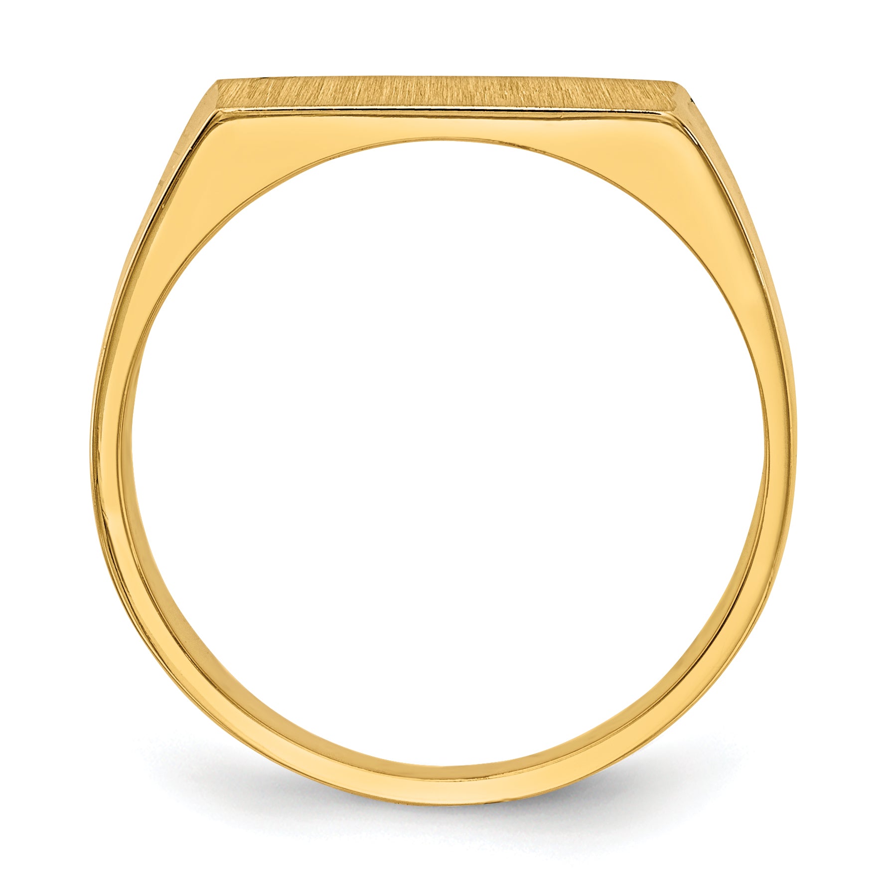 14k 7.0x13.0mm Closed Back Signet Ring Secondary image