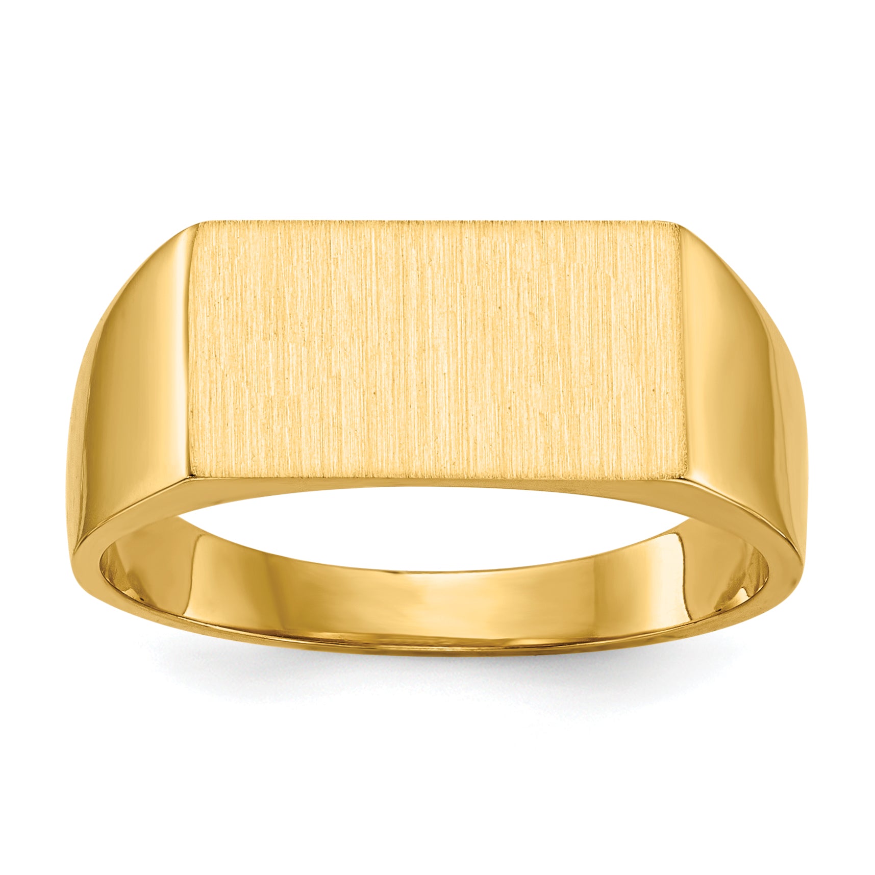 14k 7.0x13.0mm Closed Back Signet Ring Main image