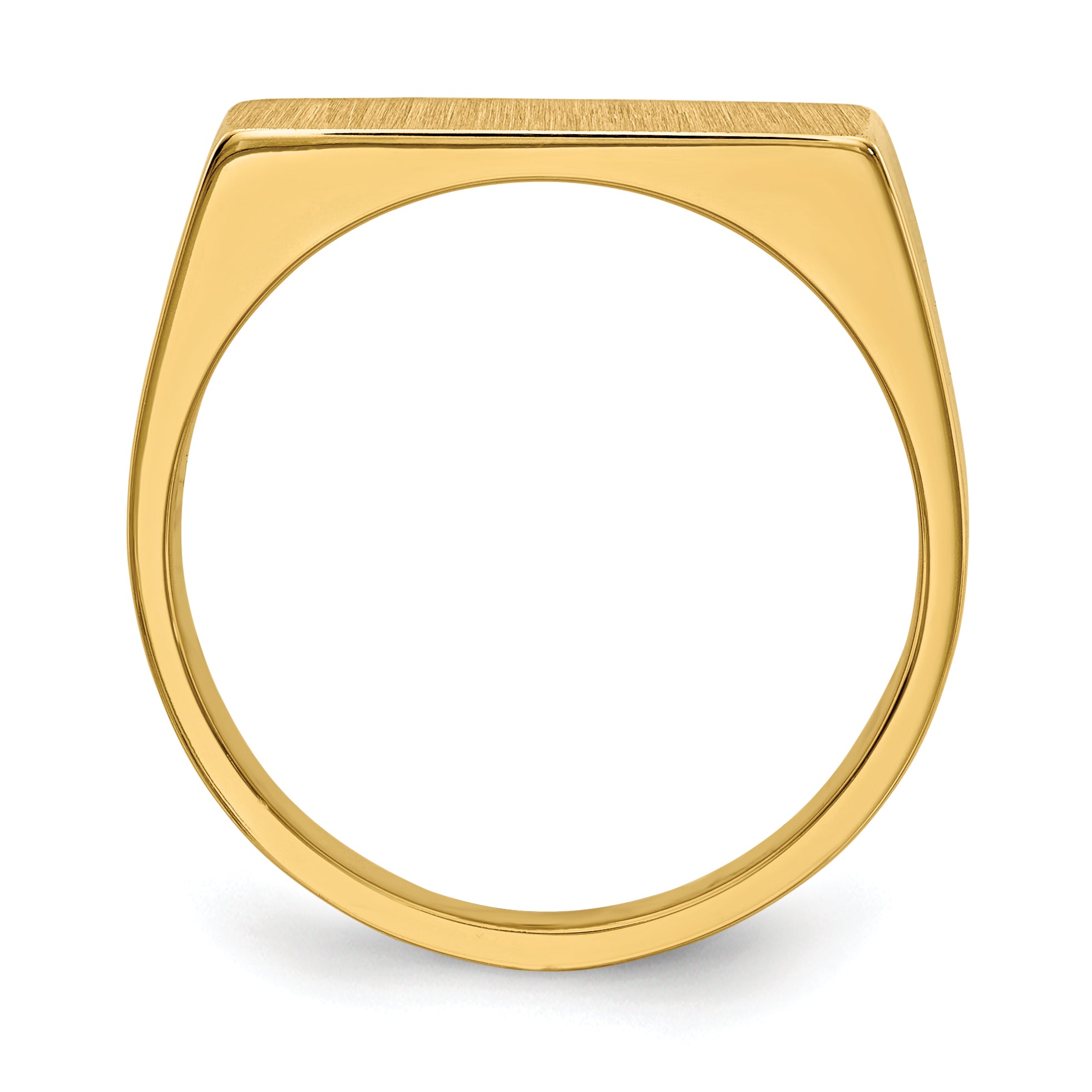 14k 8.0x16.5mm Closed Back Men's Signet Ring Secondary image