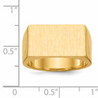 14k 10.5x18.0mm Closed Back Men's Signet Ring
