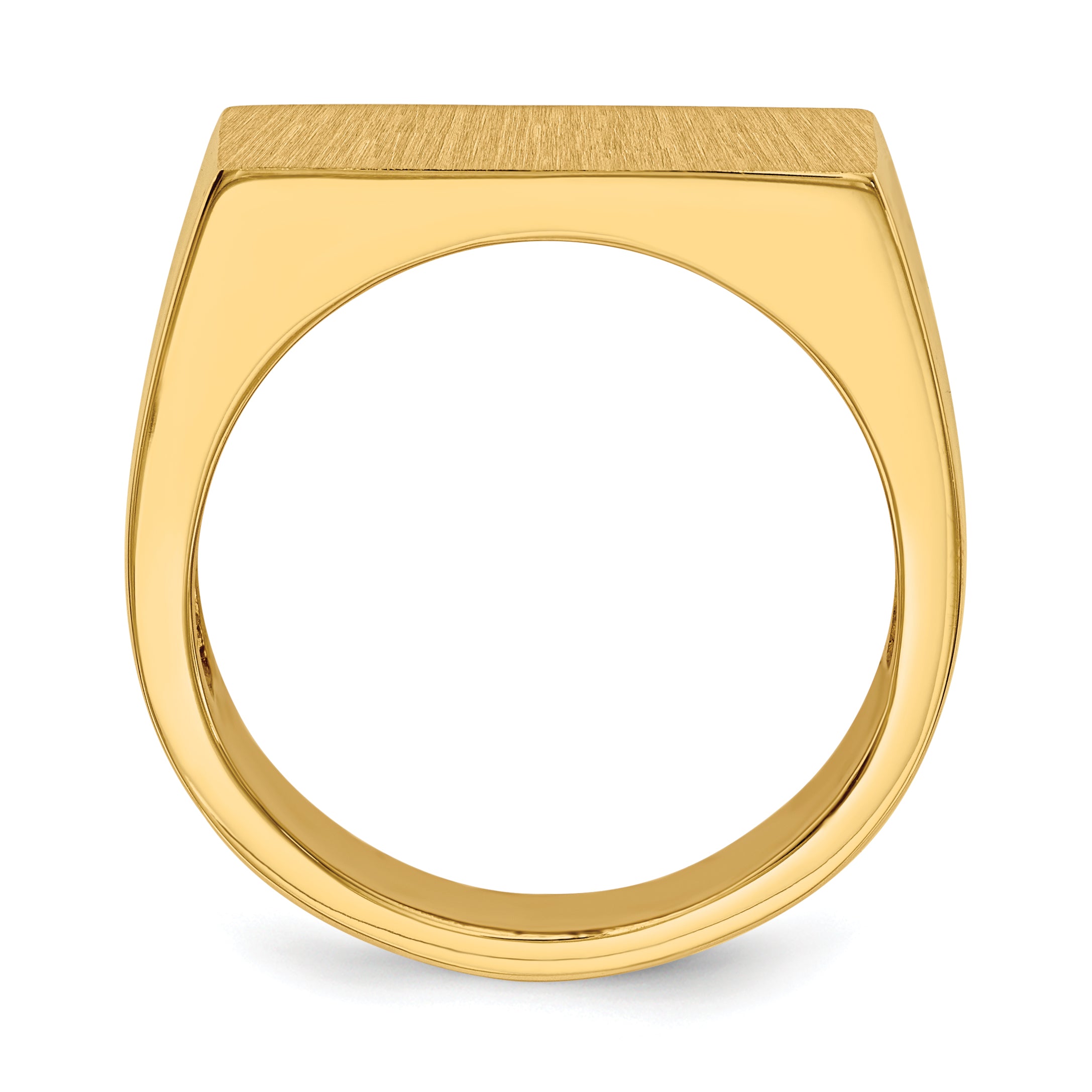 14k 10.0x18.0mm Open Back Men's Signet Ring Secondary image