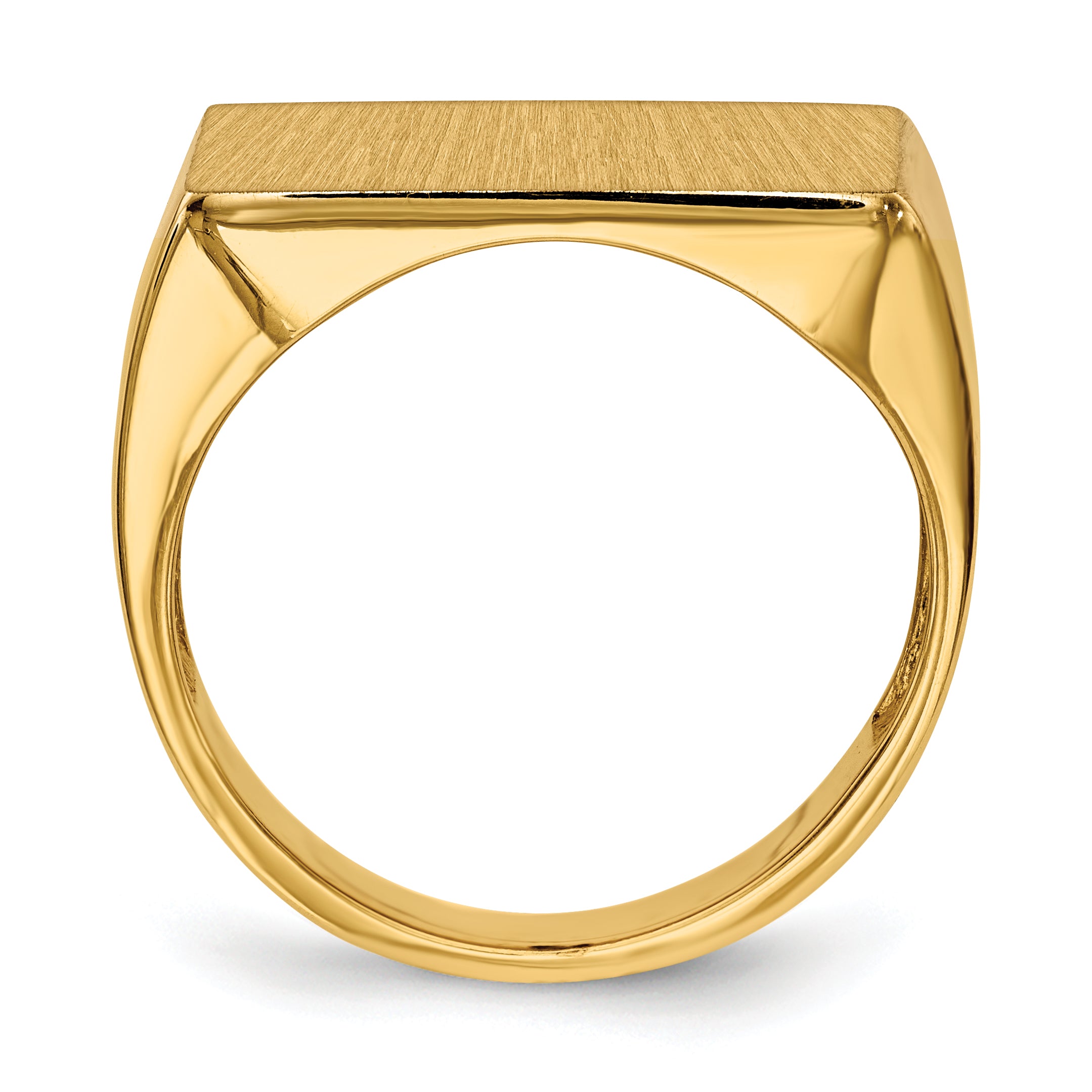 14k 14.5x19.5mm Open Back Men's Signet Ring Secondary image