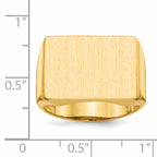 14k 14.5x19.5mm Open Back Men's Signet Ring
