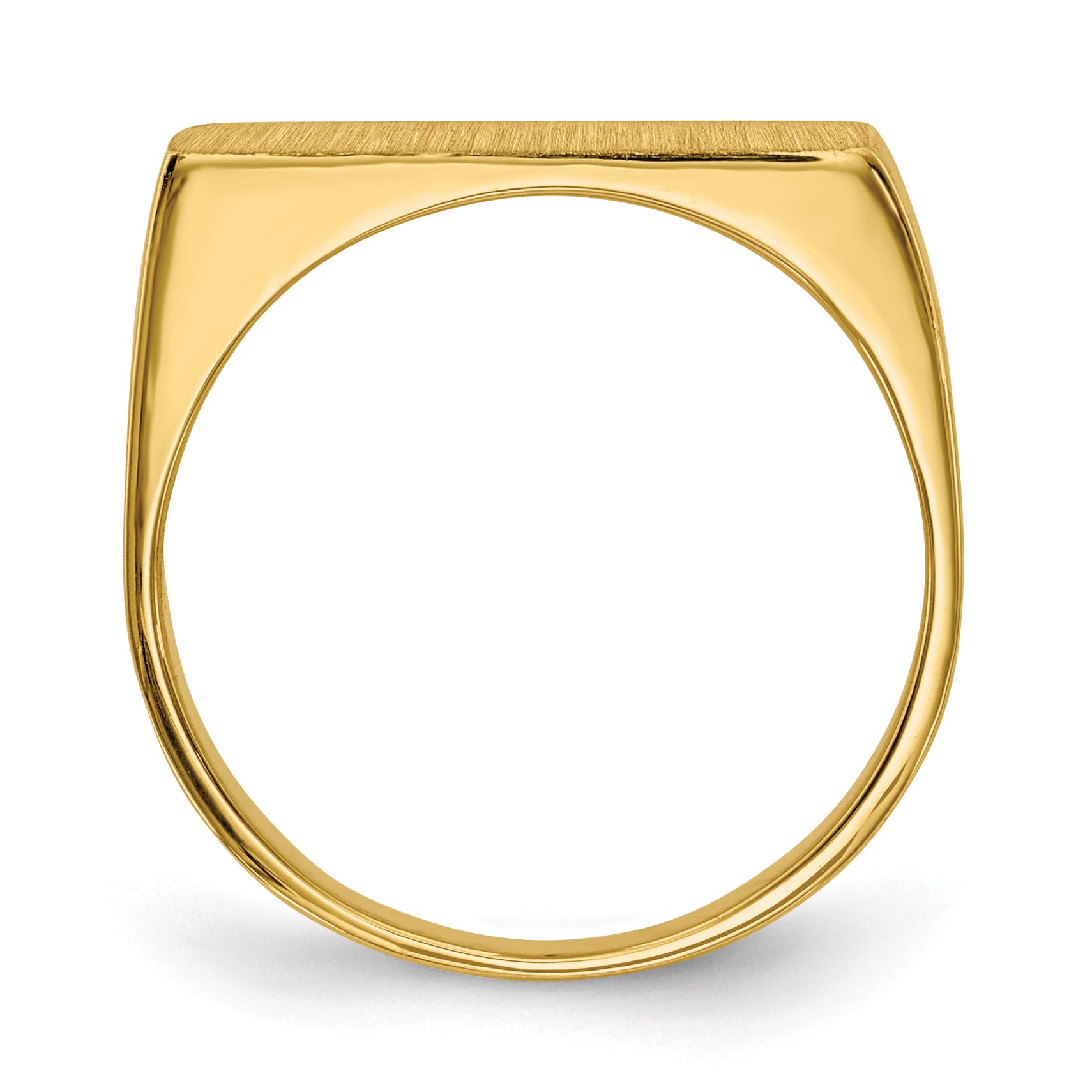 14k 5.0x16.5mm Closed Back Signet Ring