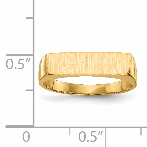 14k 5.0x16.5mm Closed Back Signet Ring