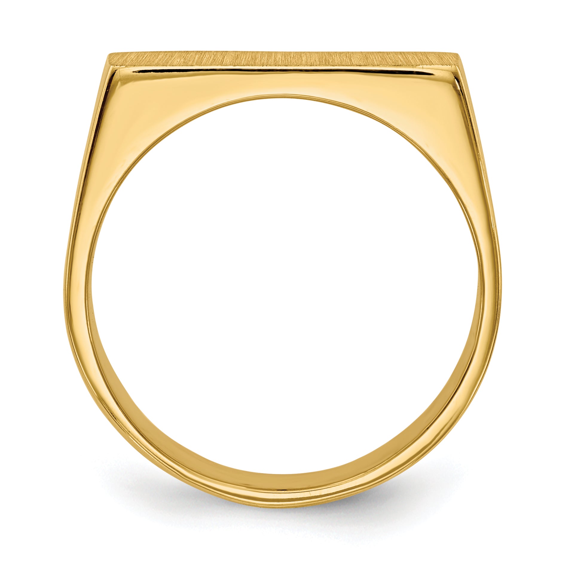 14k 6.0x16.0mm Closed Back Signet Ring