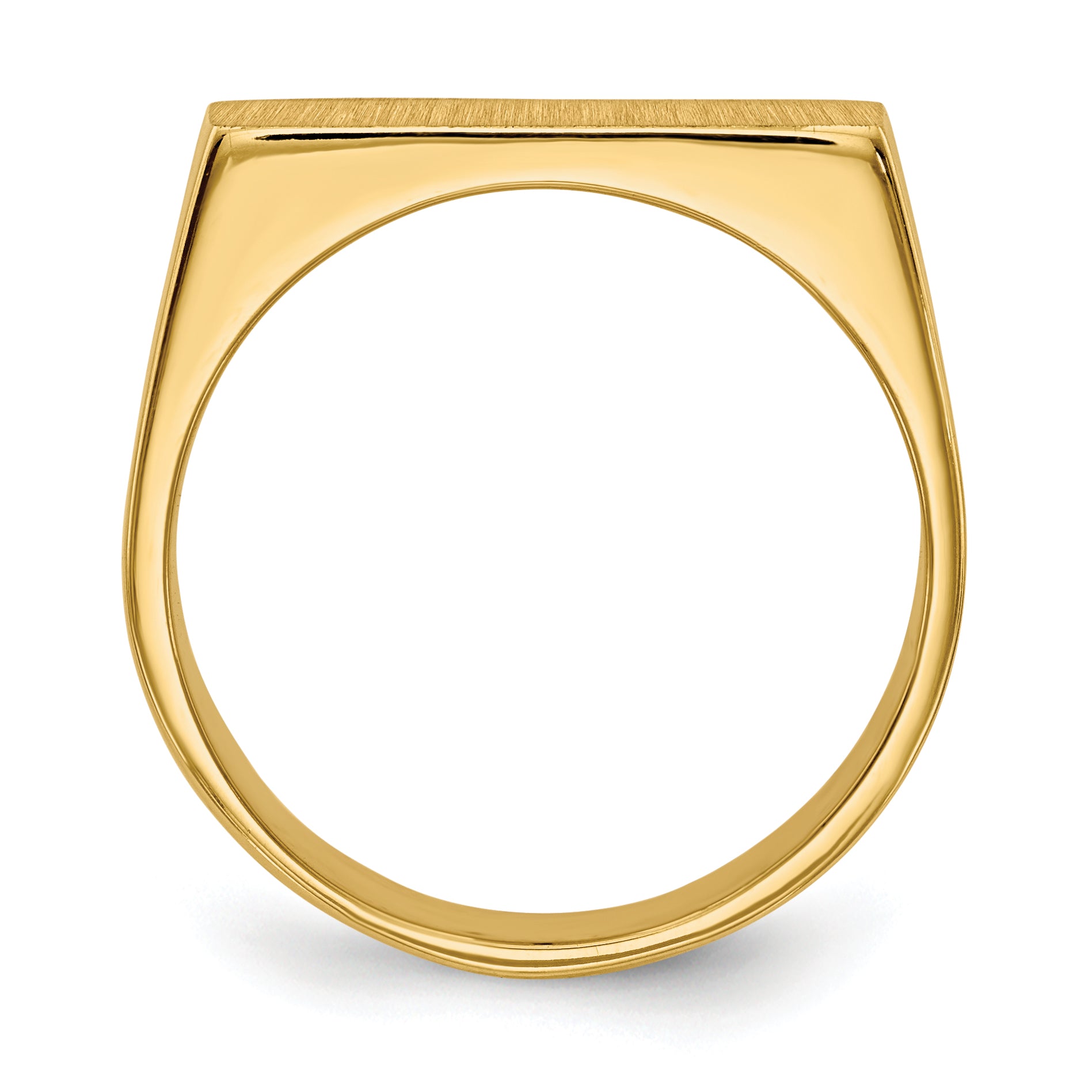 14k 6.0x16.0mm Closed Back Signet Ring Secondary image