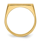 14k 6.0x16.0mm Closed Back Signet Ring