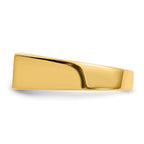 14k 6.0x16.0mm Closed Back Signet Ring