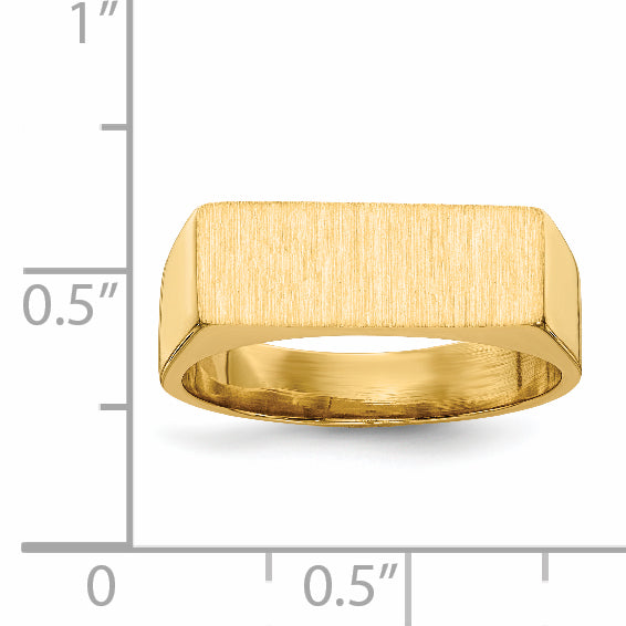 14k 6.0x16.0mm Closed Back Signet Ring