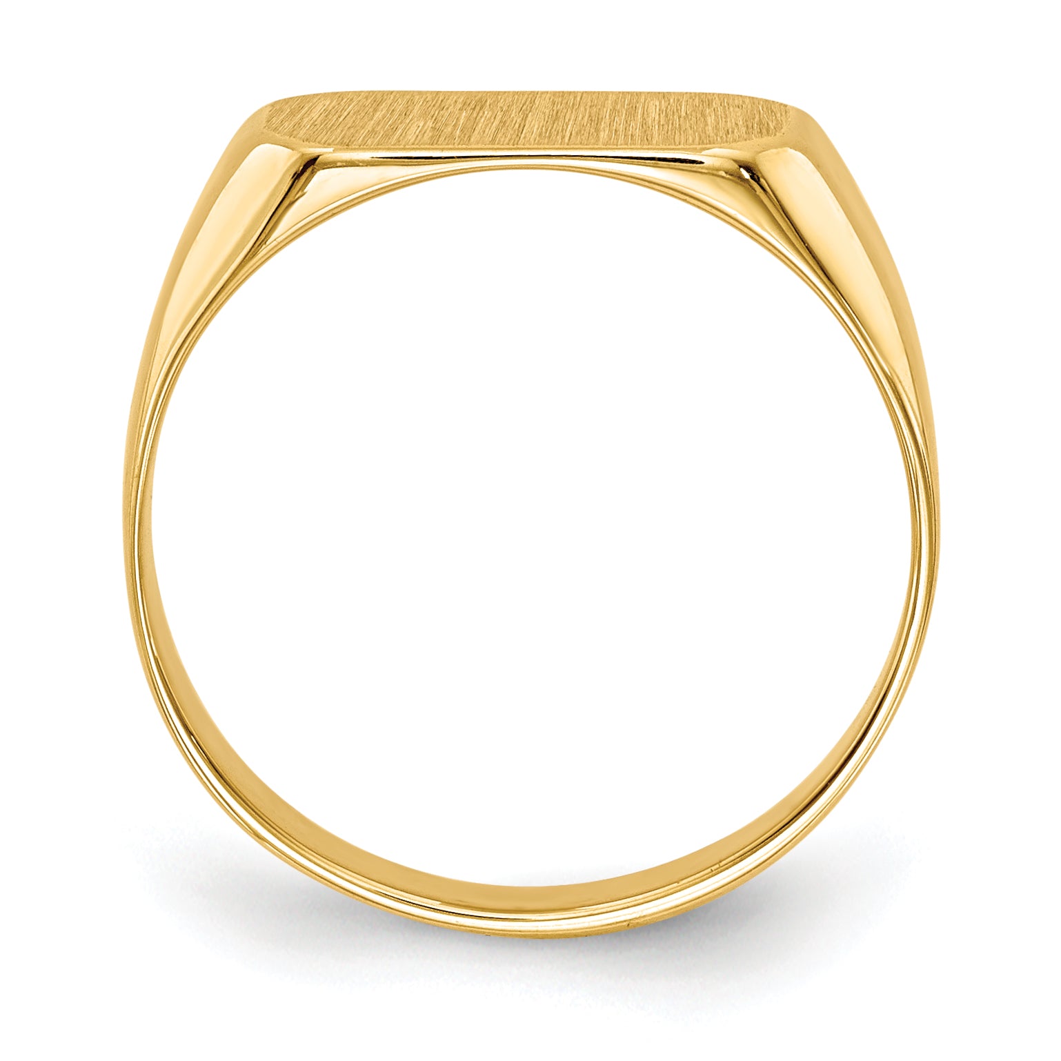 14k 6.5x12.0mm Closed Back Children's Signet Ring Secondary image