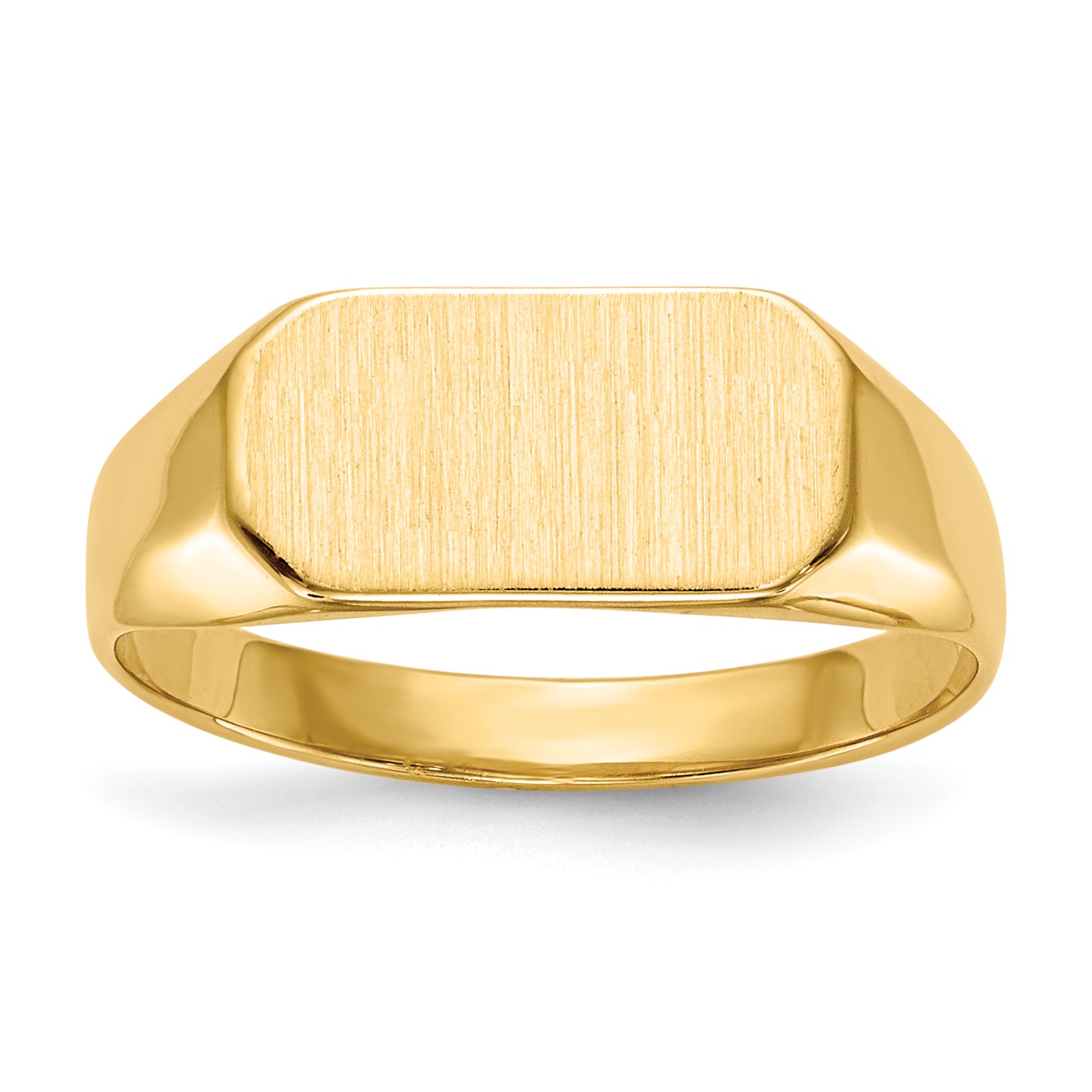 14k 6.5x12.0mm Closed Back Children's Signet Ring Main image