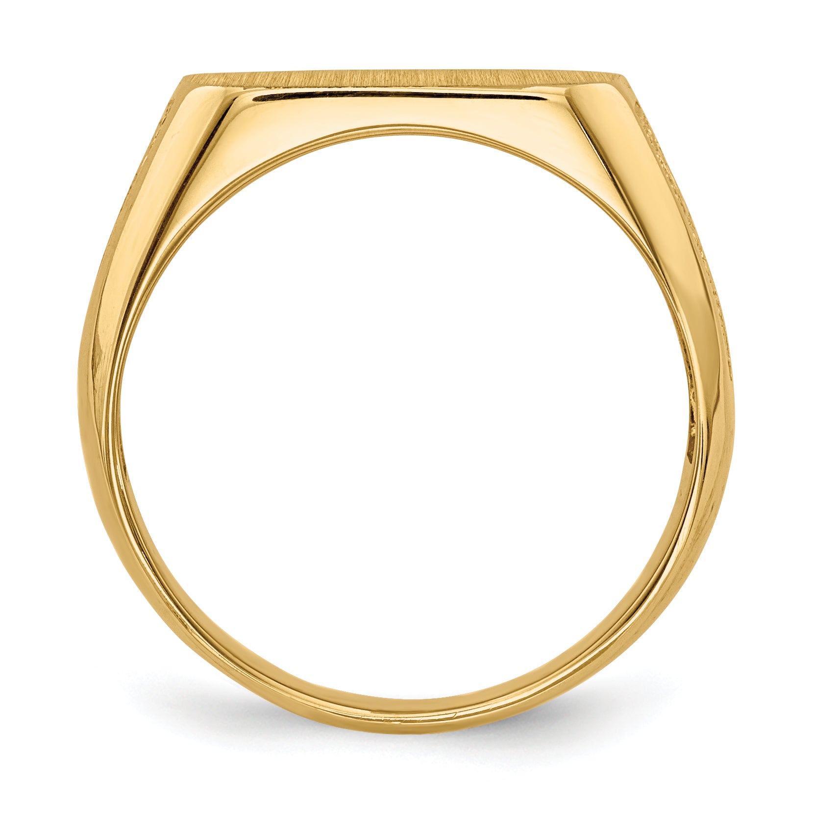 14k 6.0x12.5mm Open Back Signet Ring