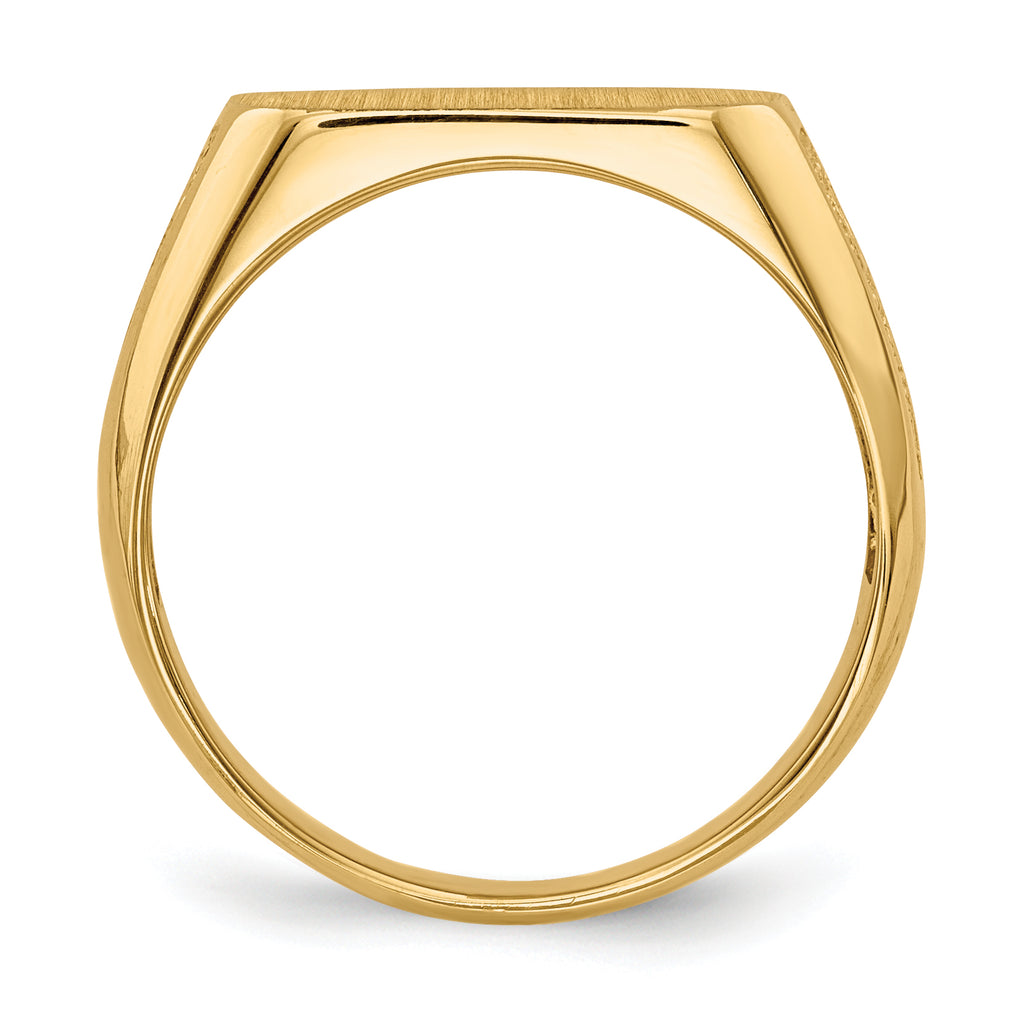 14k 6.0x12.5mm Open Back Signet Ring