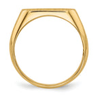 14k 6.0x12.5mm Open Back Signet Ring