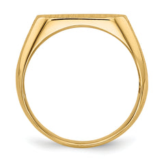 14k 6.0x12.5mm Open Back Signet Ring